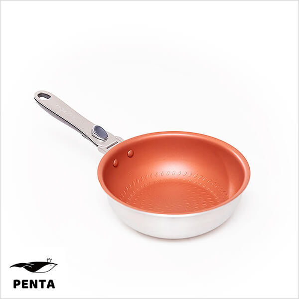 王様フライパンPENTA（ペンタ）20cm×7.0cm 深型 IH&直火用 ルビーレッド