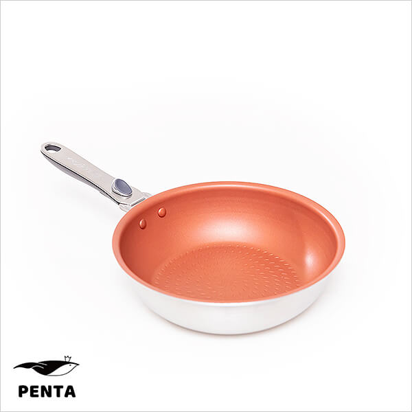 王様フライパンPENTA（ペンタ）24cm×7.0cm 深型 IH&直火用 ルビーレッド